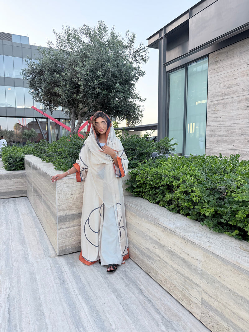 Printed Floral Abaya — عباية طباعة زهرية